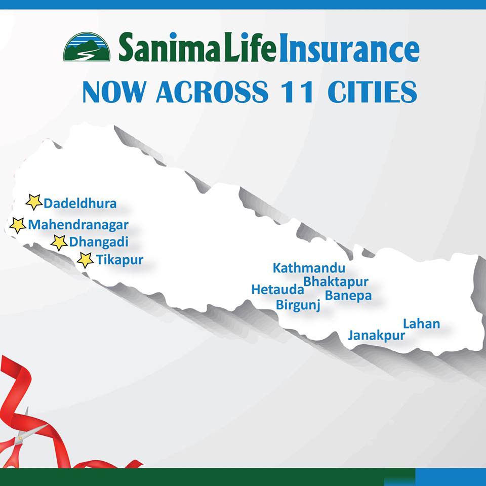 सानिमा लाइफ इन्स्योरेन्सले चारवटा नयाँ शाखा खोल्यो, ६० करोड रुपैयाँ बराबरको साधारण शेयर निष्कासनको तयारी