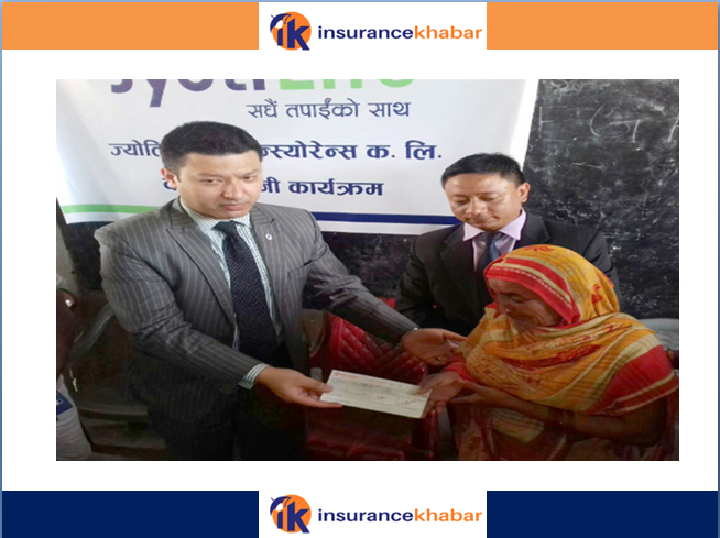 ज्योति लाईफ इन्स्योरेन्स कम्पनीद्वारा पहिलो दावी भुक्तानी