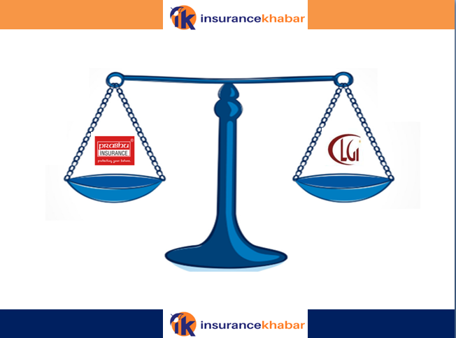लुम्बिनी जनरल इन्स्योरेन्स  र प्रभु इन्स्योरेन्सलाई दाजेर हेर्दा