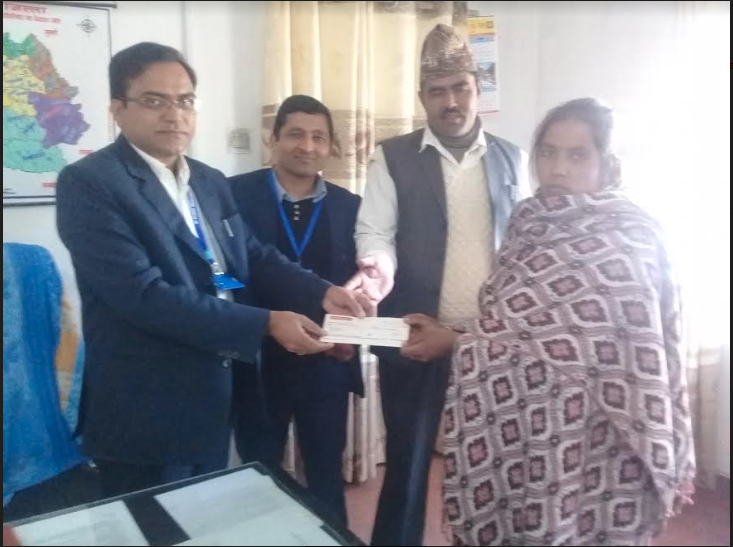 युनाईटेड इन्स्योरेन्स द्धारा मृत्यु दाबी भुक्तानी