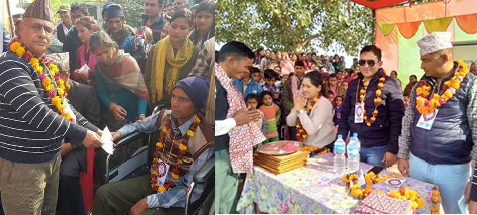 सन नेपाल लाइफ द्धारा अपाङ्ग बीमित लाई ३ लाख बीमा भुक्तानी