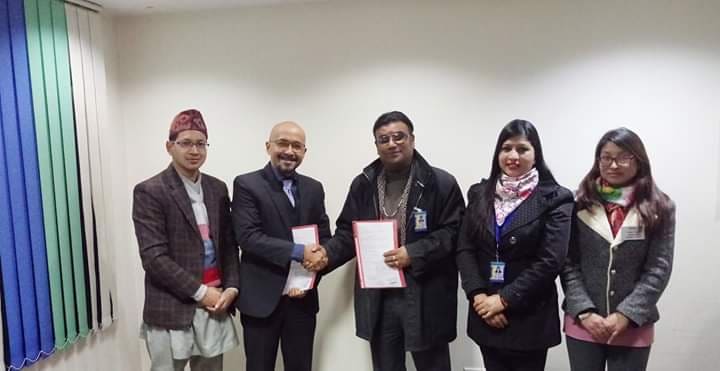 सांग्रिला डेभलपमेन्ट बैंक र ब्लुक्रस हस्पिटल बीच स्वास्थ्य उपचार सेवा सम्बन्धि सम्झौता