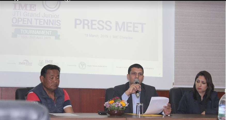 वैशाख दुई गतेदेखि आइएमई जेटीआई ग्राण्ड जुनियर एकल ओपन टेनिस टुर्नामेन्ट सुरु हुदै