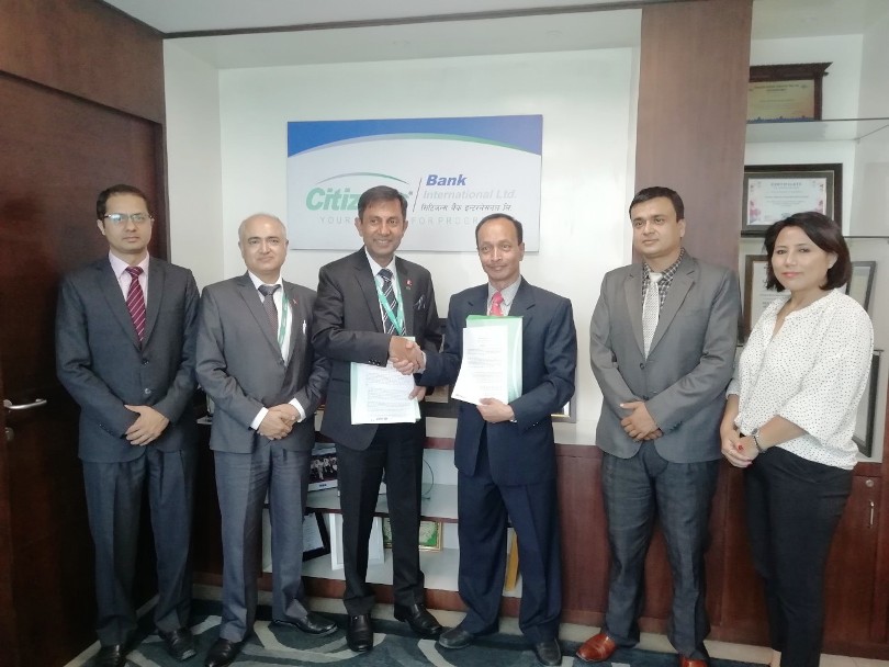 सिटिजन्स बैंक र भाटभटेनी मनी ट्रान्सफरबीच बिप्रेषण सम्झौता