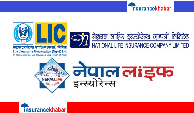 चौथो त्रैमासको आधारमा नेपाल लाइफ, नेशनल लाइफ र एलआईसी नेपाललाई दाँजेर हेर्दा