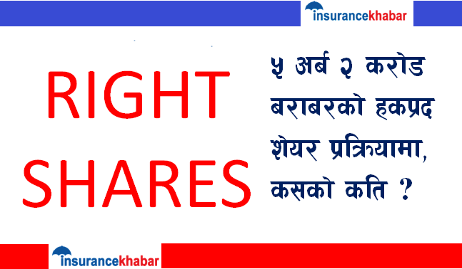 ५ अर्ब २ करोड बराबरको हकप्रद शेयर प्रक्रियामा, कुन कम्पनीको कति?, (सूचि सहित)