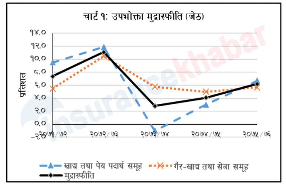 मूल्यबृद्धि ६.७ प्रतिशत पुग्दा जीवन बीमा र ऋणको क्षमता घट्यो