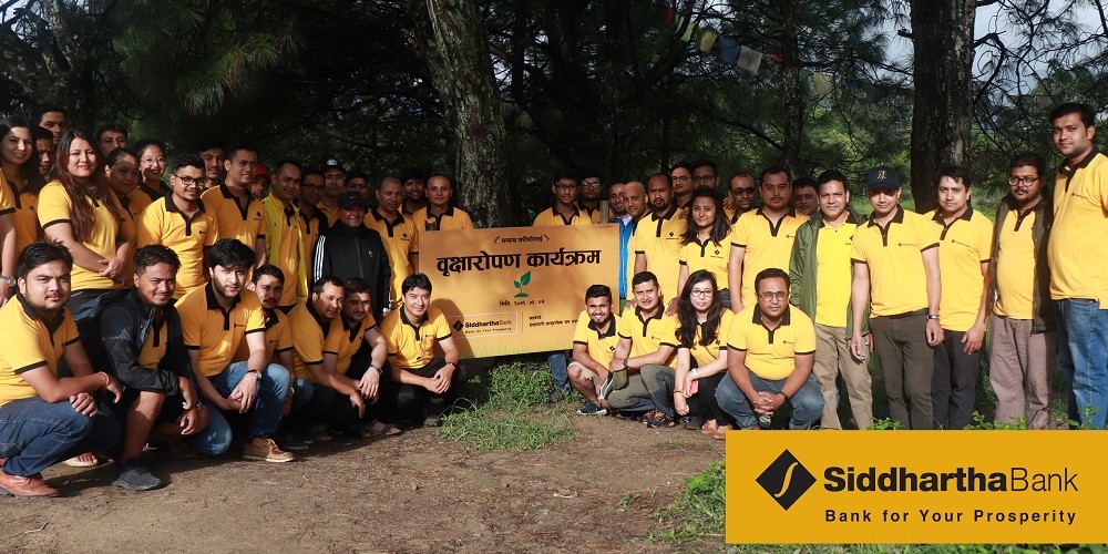 सिद्धार्थ बैंकद्धारा वृक्षरोपण कार्यक्रम सम्पन्न