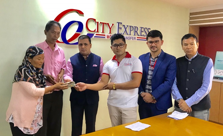 सिटी एक्सप्रेस, नेपाली समाज सुलेमानी र युनिक ग्रुपको सयुक्त सहयोगमा क्यान्सर पीडितलाई सहयोग