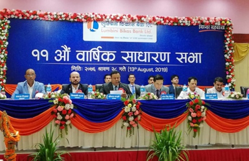 लुम्बिनी विकास बैंकको १७% बोनस शेयर प्रस्ताव पारित, मर्जरमा जाने बाटो खुला