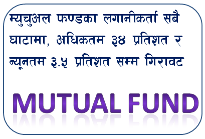 म्युचुअल फण्डका लगानीकर्ता सबै घाटामा, अधिकतम ३४% र न्यूनतम ३.५% सम्म गिरावट