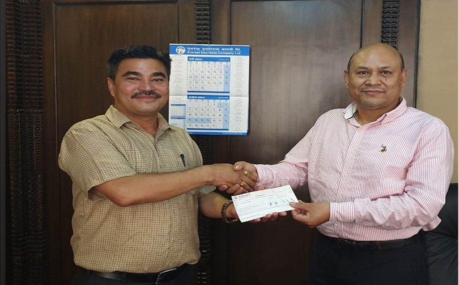 बाढीग्रस्त लाफिङबुद्ध जलविद्युत कम्पनीलाई एभरेष्ट इन्स्योरेन्सद्वारा एक करोड भुक्तानी