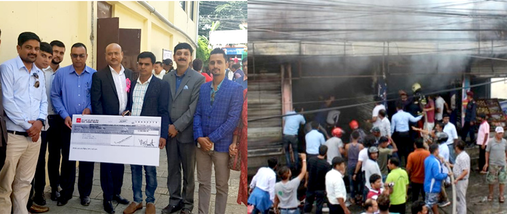 आईएमई इन्स्योरेन्सद्वारा पोखरा आगलागी घटनाका शुभ युनिकलाई साढे ३१ लाख बीमा दावी भुक्तानी