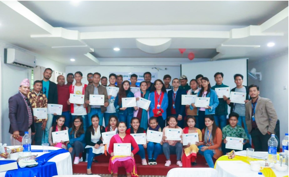 सानिमा जनरल इन्स्योरेन्सद्धारा बीमा अभिकर्ता तालिम सम्पन्न