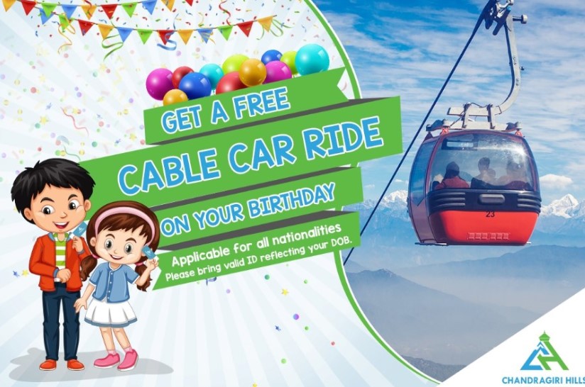 चन्द्रागिरी हिल्समा जन्मदिनमा निशुल्क केबलकार चढ्न पाउने