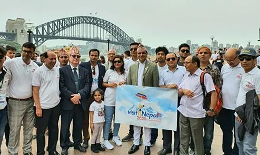 मन्त्री भट्टराईले नेतृत्व गरेको भ्रमण वर्ष र्याली अष्ट्रेलियन प्रहरीले रोक्यो