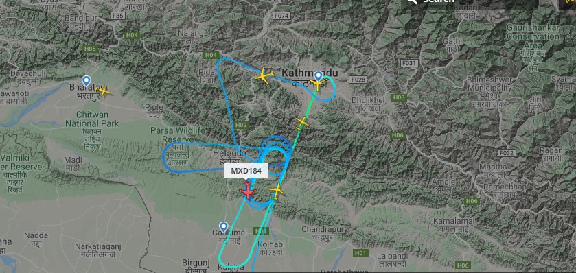 खराव मौसमले मालिन्दो एयरलाइन्सको जहाजलाई काठमाडौंमा अवतरण गर्न समस्या