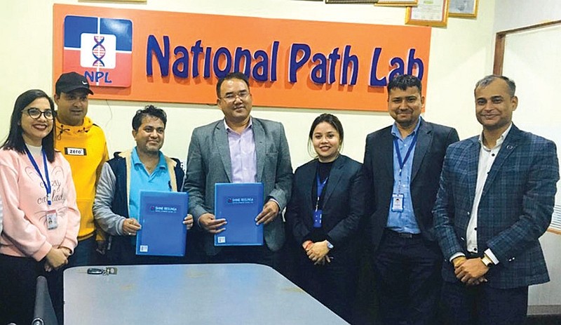 शाइन रेसुंगा डेभलपमेन्ट बैंक र नेशनल प्याथ ल्याबबीच सम्झौता