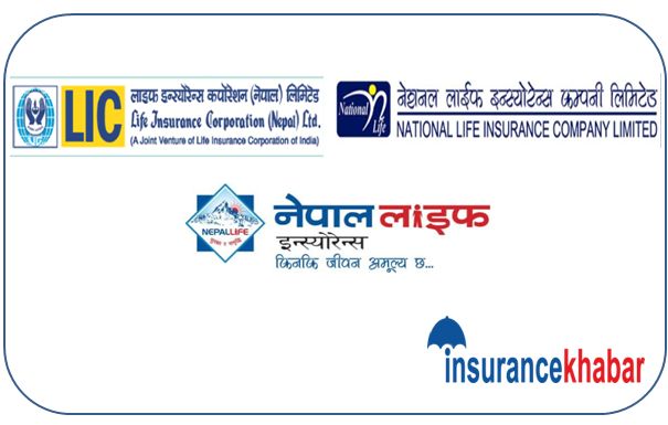 नेपाल लाइफ, नेशनल र एलआईसी नेपाललाई दाँजेर हेर्दा