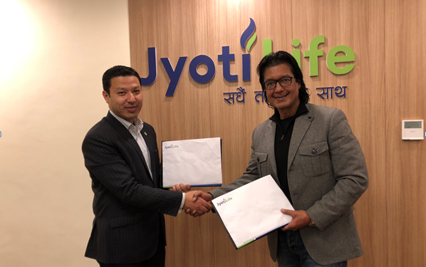 ज्योति लाइफको ब्राण्ड एम्बेसडरमा पुनः राजेश हमाल