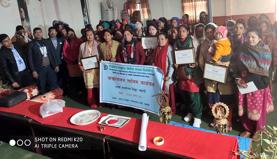 म्याग्दीका किसानलाई बाख्रापालन तालिम