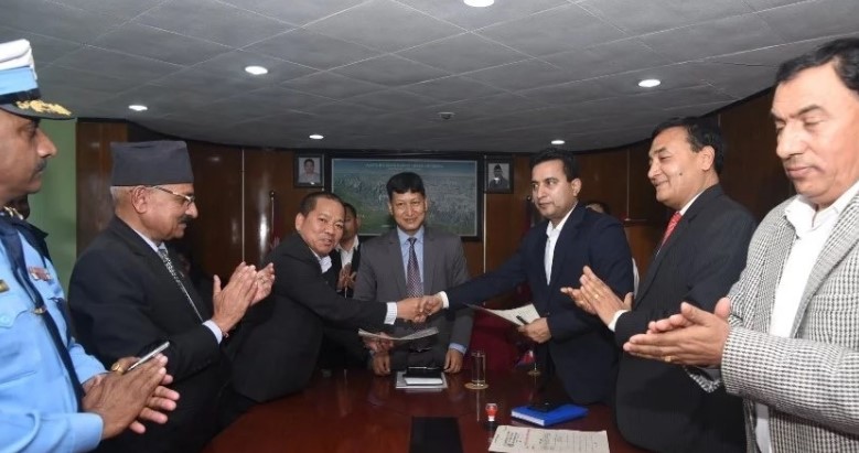 प्रभु बैंक र काठमाडौं  महानगरपालिका बीच सम्झौता