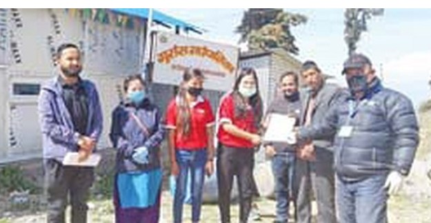 प्रभु बैंकद्धारा गुराँस गाउँपालिकालाई सहयोग