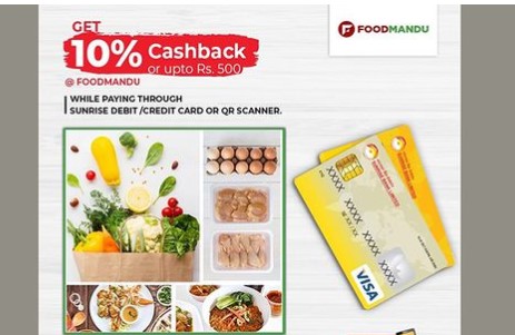 सनराइज बैंकका ग्राहकलाई फुडमाण्डुमा बिशेष छुट