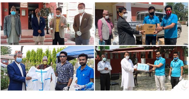 एनएमबि बैंकद्धारा सातै प्रदेशमा पीपीई हस्तान्तरण