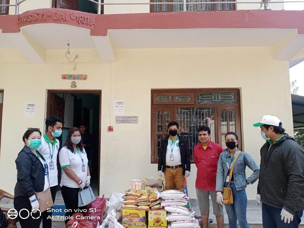 कामना सेवा विकास बैंकले दियो बाल गृहलाई खाद्य साम्रागी