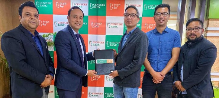 सेञ्चुरी बैंक र एफवान सफ्टबीच मोबाईल बैंकिङ सेवा सम्बन्धी सम्झौता