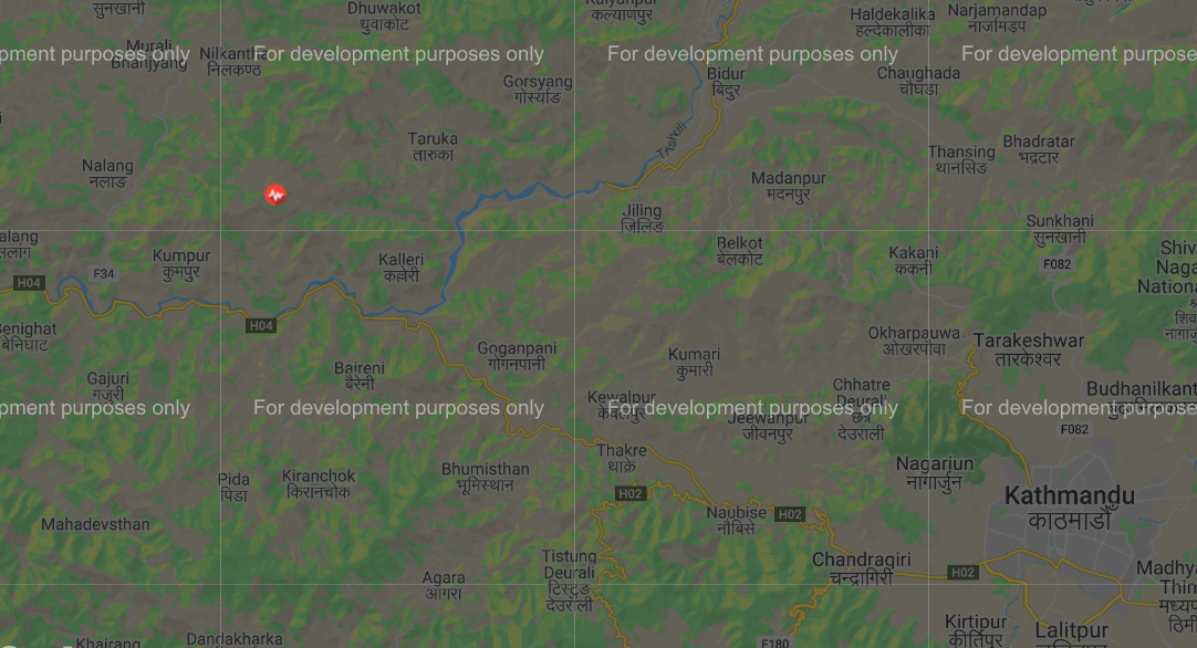 शनिबार राति ९ः३६ बजे काठमाडौंमा भुकम्पको धक्का
