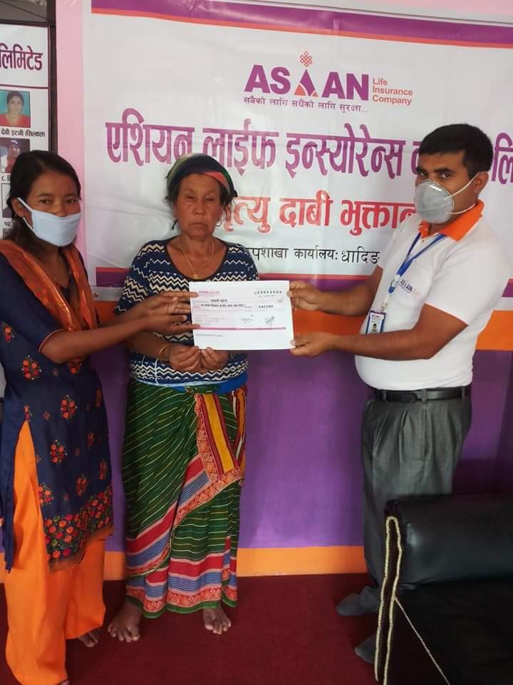 एशियन लाईफ इन्स्योरेन्सद्वारा छ लाख ७३ हजार रुपैयाँ दावी भुक्तानी
