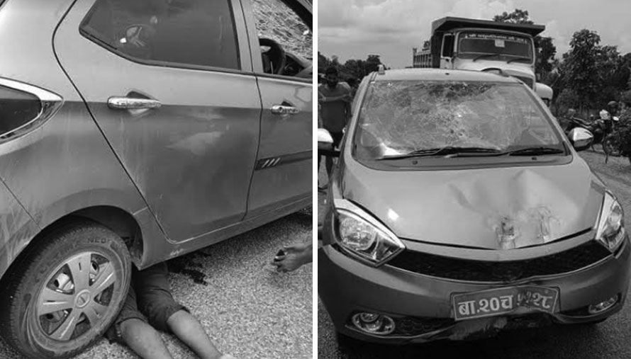 जीप र मोटरसाइकल ठोक्किँदा एकको मृत्यु