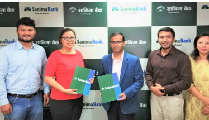 सानिमा बैंकद्धारा टिच फर नेपाललाई आर्थिक सहयोग