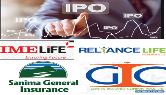चार बीमा कम्पनीको १ करोड ८३ लाख कित्ता आइपीओ आउँदै, कसको कति ?