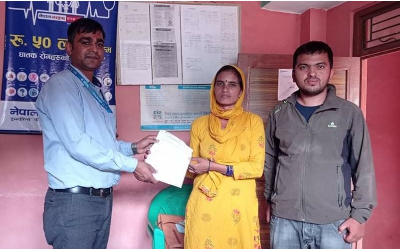 नेपाल लाइफद्धारा मृत्यु दाबी भुक्तानी