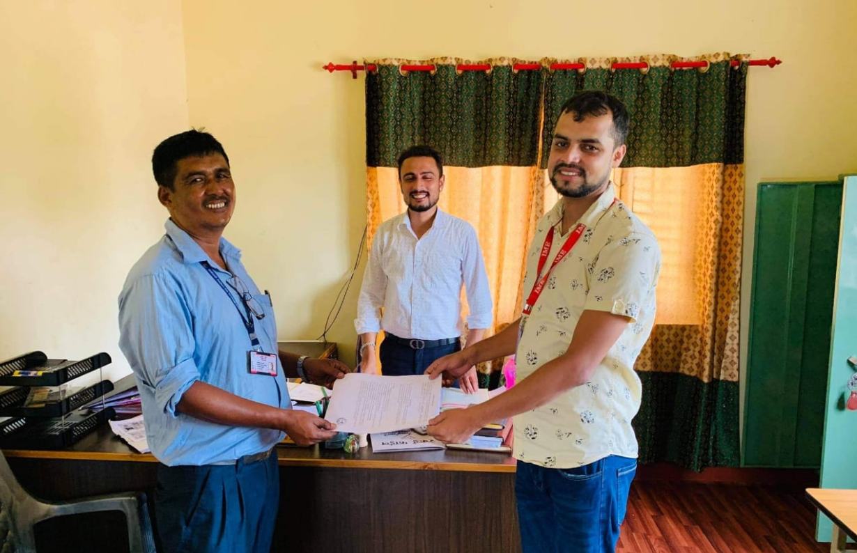 आइएमई पे र लालबन्दी खानेपानीवीच सम्झौता