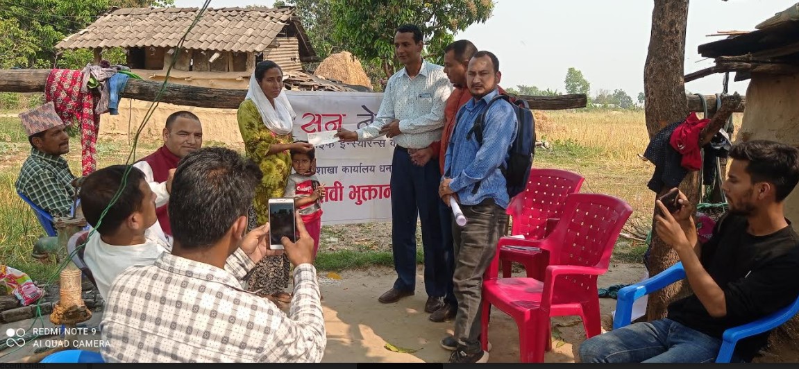 सन नेपाल लाइफद्धारा बीमा दाबी रकम भुक्तानी