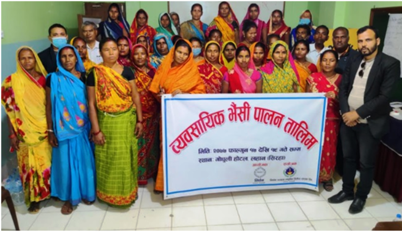 निर्धन उत्थान लघुवित्तले महिला समुहलाई दियो व्यवसायिक तालिम