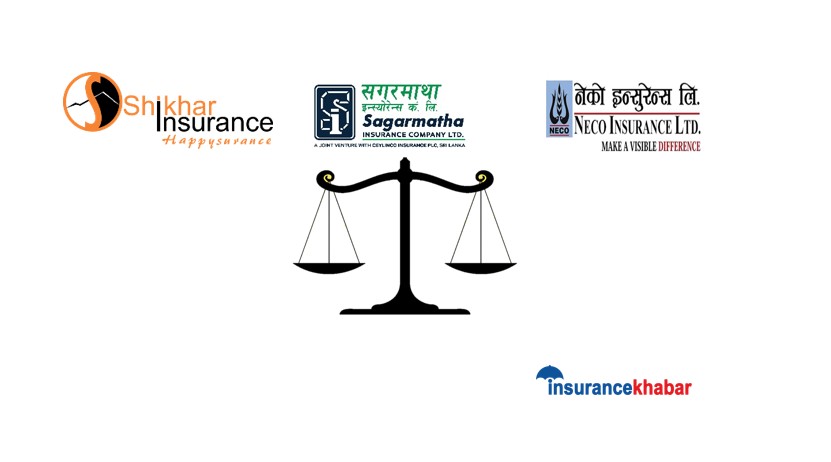 व्यवसायमा टक्कर दिँदै गरेका शिखर, सगरमाथा र नेको इन्स्योरेन्सलाई दाँजेर हेर्दा