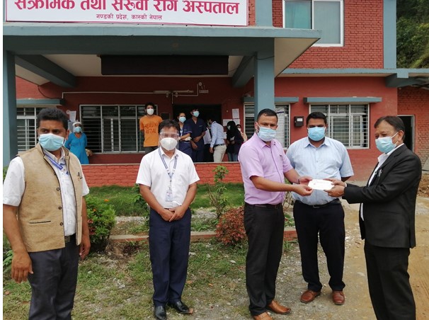 संक्रमित तथा सरुवारोग अस्पताल कास्कीलाई ग्लोवल आइएमई लघुवित्तको आर्थिक सहयोग