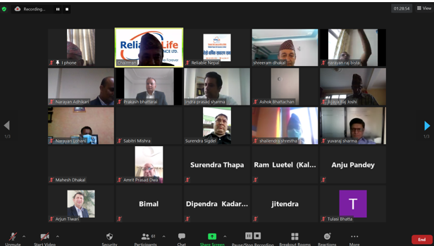रिलायबल नेपाल लाइफको साधारणसभा सम्पन्न, आइपीओ निष्काशन गर्ने प्रस्ताव पारित