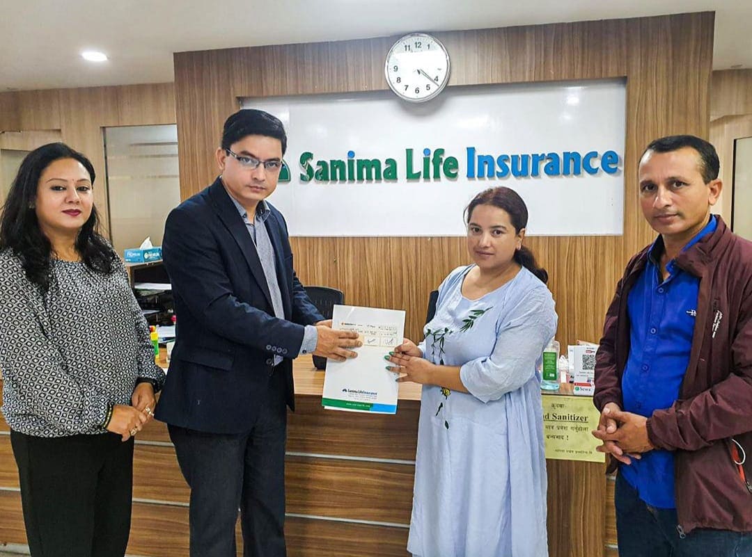 सानिमा लाइफद्धारा ९३ लाख ५२ हजार रुपैयाँ मृत्यु दाबी भुक्तानी