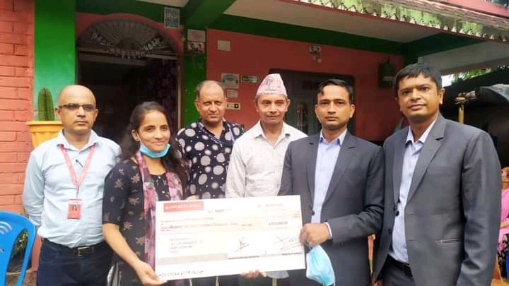 आइएमई लाइफद्धारा १० लाख १३ हजार रुपैयाँ मृत्यु दाबी भुक्तानी