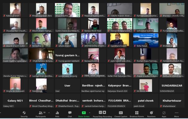 मिर्मिरे लघुवित्तले दियो शाखा प्रमुखहरुलाई एक्सल तालिम