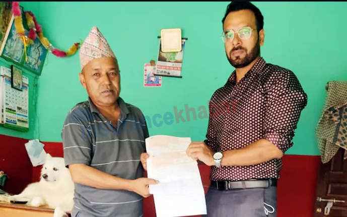 एलआईसी नेपालद्धारा २९ लाख १२ हजार रुपैयाँ मृत्यु दाबी भुक्तानी