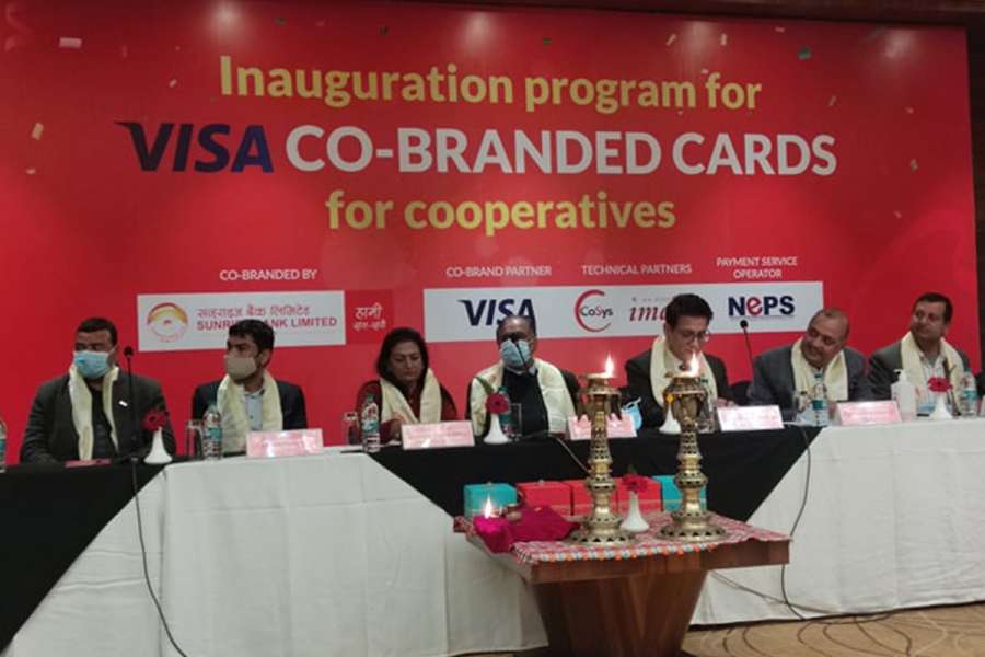 सनराइज बैंकले ल्यायो सहकारी संस्थाको लागि भिसा को ब्राण्ड डेबिट कार्ड