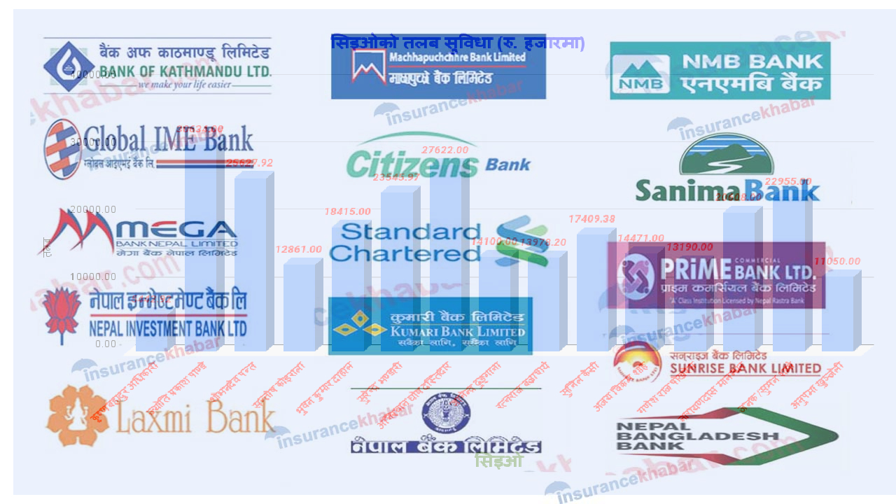 बाणिज्य बैंकमध्ये सर्वाधिक धेरै तलब सुविधा लिनेमा नेपाल इन्भेष्टमेन्टका पाण्डे, कसको कति (सूचिसहित)