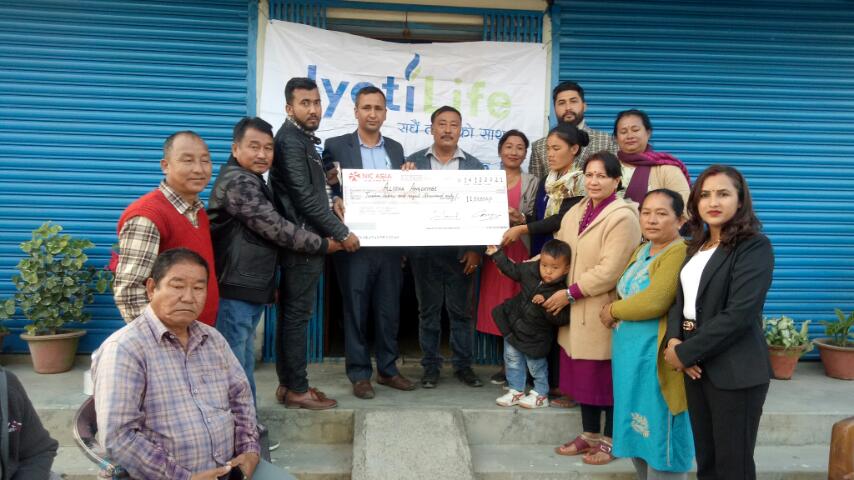 प्रस्तावकको मृत्यु पछि ज्योति लाइफद्धारा १२ लाख ८ हजार दाबी भुक्तानी सहित अभिभावकत्व ग्रहण